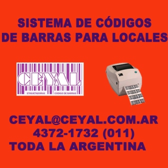 SISTEMA DE CÓDIGOS DE BARRAS PARA LOCALES CEYAL ARGENTINA (011) 4372-1732
