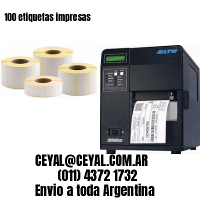 100 etiquetas impresas