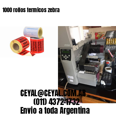 1000 rollos termicos zebra