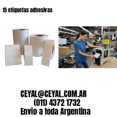 15 etiquetas adhesivas