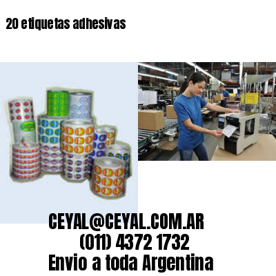 20 etiquetas adhesivas