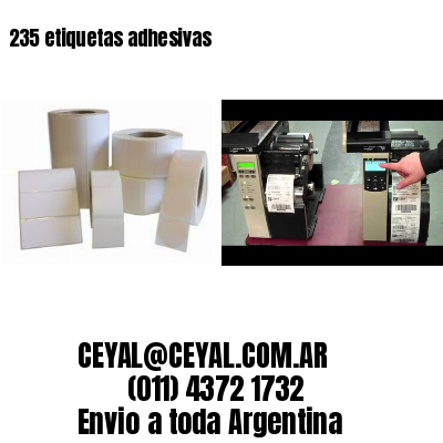 235 etiquetas adhesivas