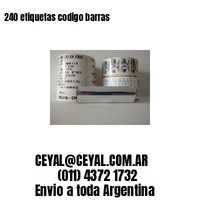 240 etiquetas codigo barras