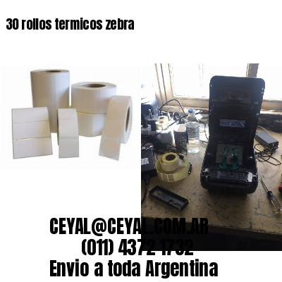 30 rollos termicos zebra