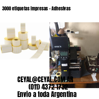 3000 etiquetas impresas – Adhesivas