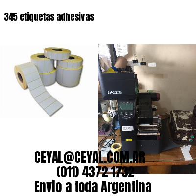345 etiquetas adhesivas