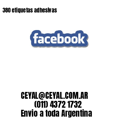 380 etiquetas adhesivas