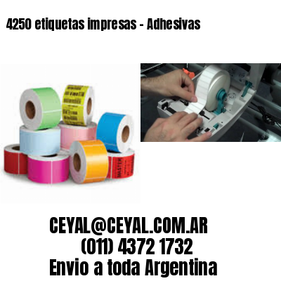 4250 etiquetas impresas – Adhesivas