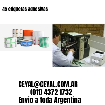 45 etiquetas adhesivas