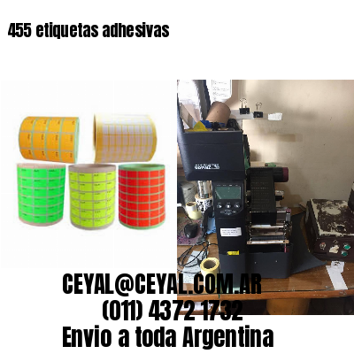 455 etiquetas adhesivas