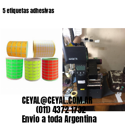 5 etiquetas adhesivas
