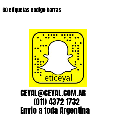 60 etiquetas codigo barras