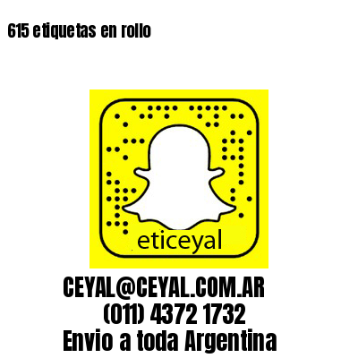 615 etiquetas en rollo
