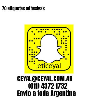 70 etiquetas adhesivas
