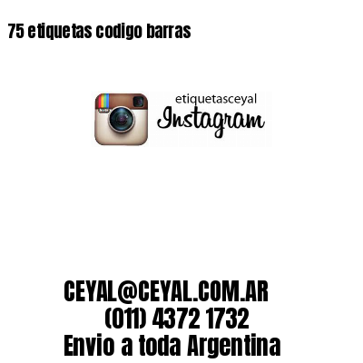 75 etiquetas codigo barras