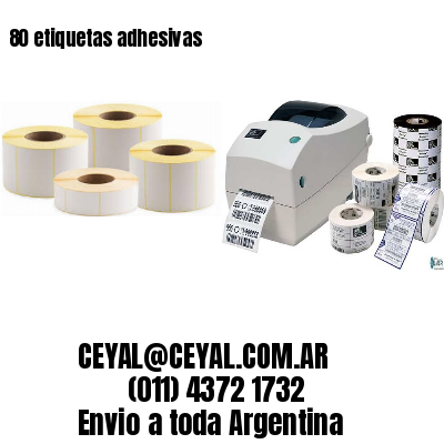 80 etiquetas adhesivas