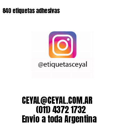 840 etiquetas adhesivas