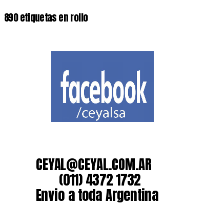 890 etiquetas en rollo