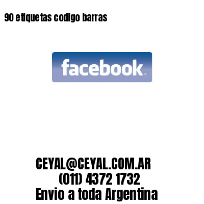 90 etiquetas codigo barras