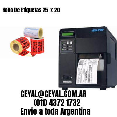Rollo De Etiquetas 25  x 20