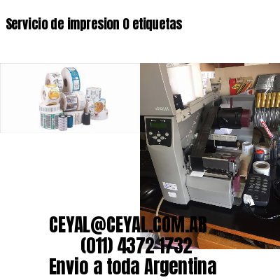 Servicio de impresion 0 etiquetas