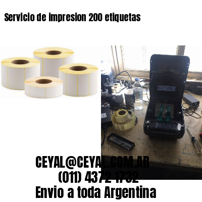 Servicio de impresion 200 etiquetas