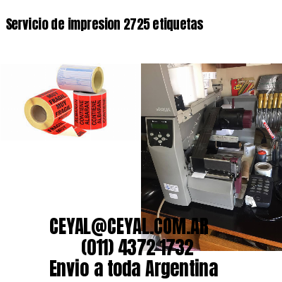 Servicio de impresion 2725 etiquetas