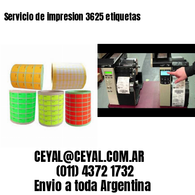 Servicio de impresion 3625 etiquetas