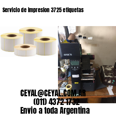 Servicio de impresion 3725 etiquetas