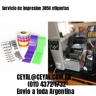 Servicio de impresion 3850 etiquetas