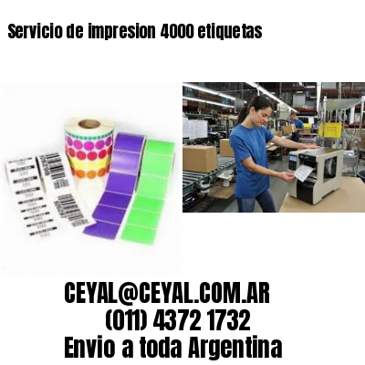 Servicio de impresion 4000 etiquetas