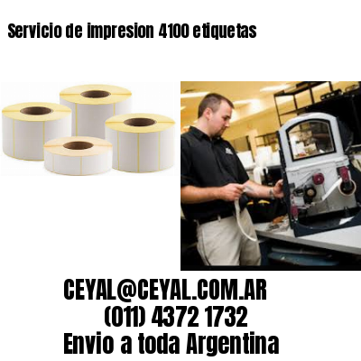 Servicio de impresion 4100 etiquetas