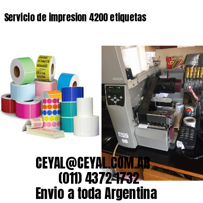 Servicio de impresion 4200 etiquetas