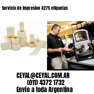 Servicio de impresion 4275 etiquetas