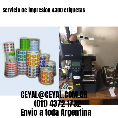 Servicio de impresion 4300 etiquetas