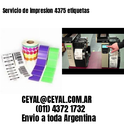Servicio de impresion 4375 etiquetas
