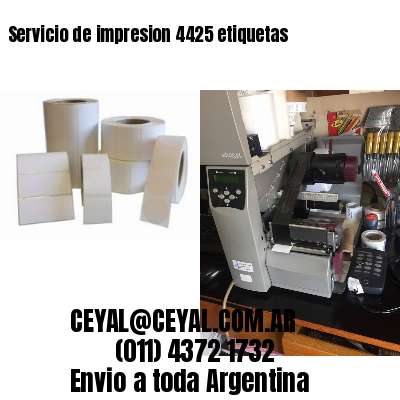 Servicio de impresion 4425 etiquetas