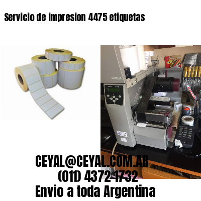 Servicio de impresion 4475 etiquetas