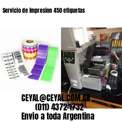 Servicio de impresion 450 etiquetas