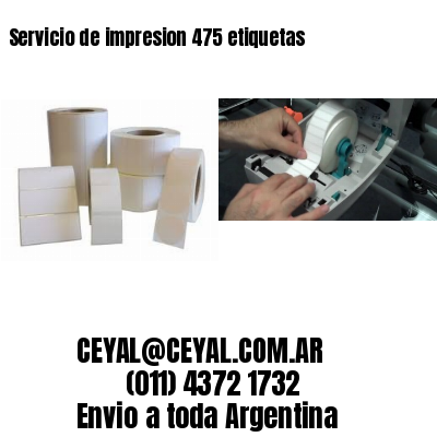 Servicio de impresion 475 etiquetas