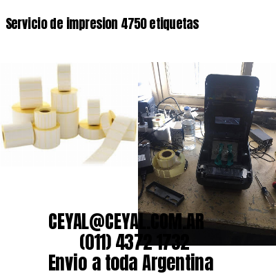 Servicio de impresion 4750 etiquetas