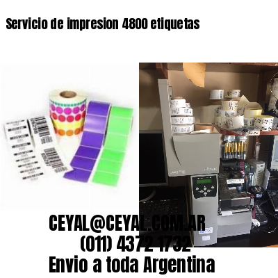 Servicio de impresion 4800 etiquetas