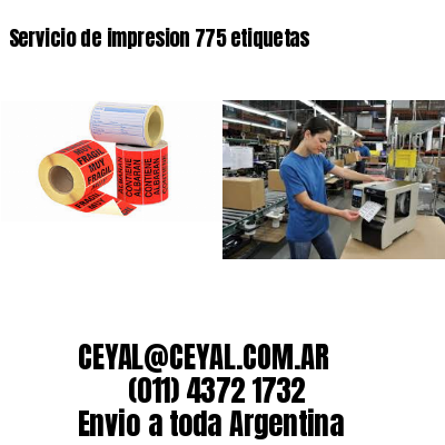 Servicio de impresion 775 etiquetas