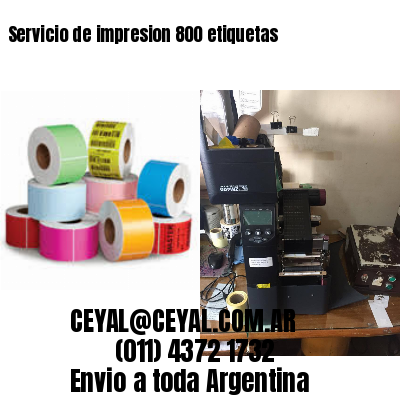 Servicio de impresion 800 etiquetas