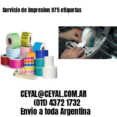 Servicio de impresion 975 etiquetas