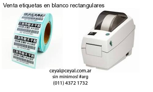 Venta etiquetas en blanco rectangulares