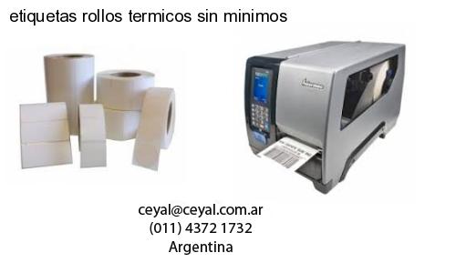 etiquetas rollos termicos sin minimos