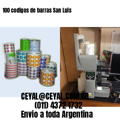 100 codigos de barras San Luis