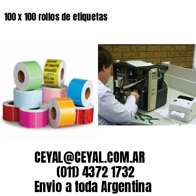 100 x 100 rollos de etiquetas