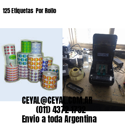 125 Etiquetas  Por Rollo